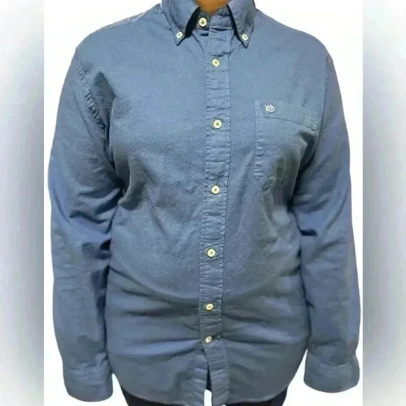 Southern Tide Classic Fit Button Down With Southern Tide Under Collar, Size Med - Picture 8 of 12